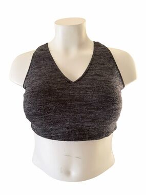 torrid Heathered Charcoal V-Neck Sports Bralette